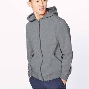 Lululemon Men’s Cross Cut Full Zip Hoodie in Heather Grey Size XL